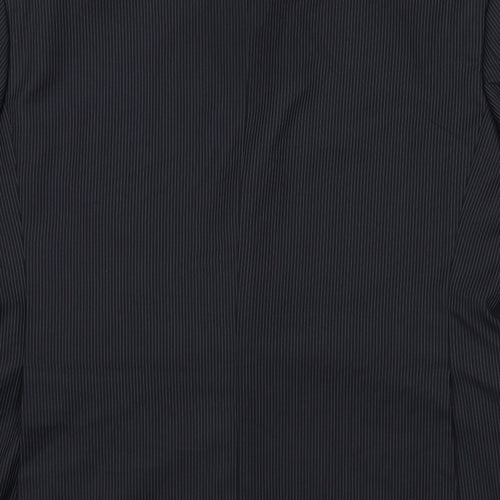 Autograph Mens Blue Striped Polyester Jacket Suit Jacket Size 42 Regular