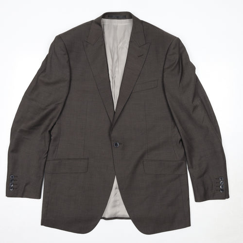 Autograph Mens Brown Wool Jacket Suit Jacket Size 40 Regular