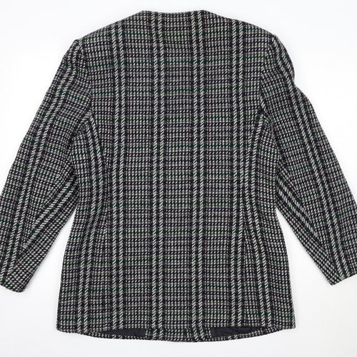 St Michael Womens Multicoloured Geometric Jacket Size 14 Button