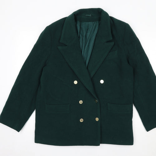 Classic Woman Womens Green Jacket Size 14 Button