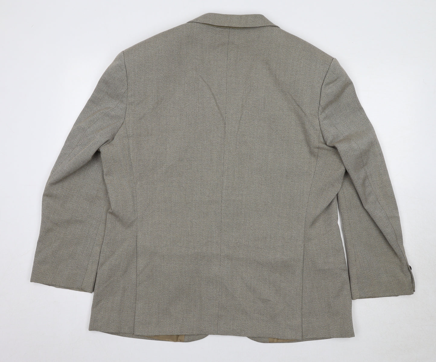 Marks and Spencer Mens Beige Polyester Jacket Suit Jacket Size 44 Regular