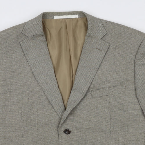 Marks and Spencer Mens Beige Polyester Jacket Suit Jacket Size 44 Regular