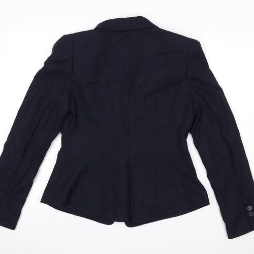 Episode Womens Blue Wool Jacket Blazer Size 10