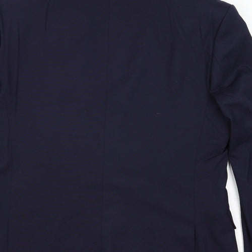 ASOS Mens Blue Polyester Jacket Suit Jacket Size 40 Regular
