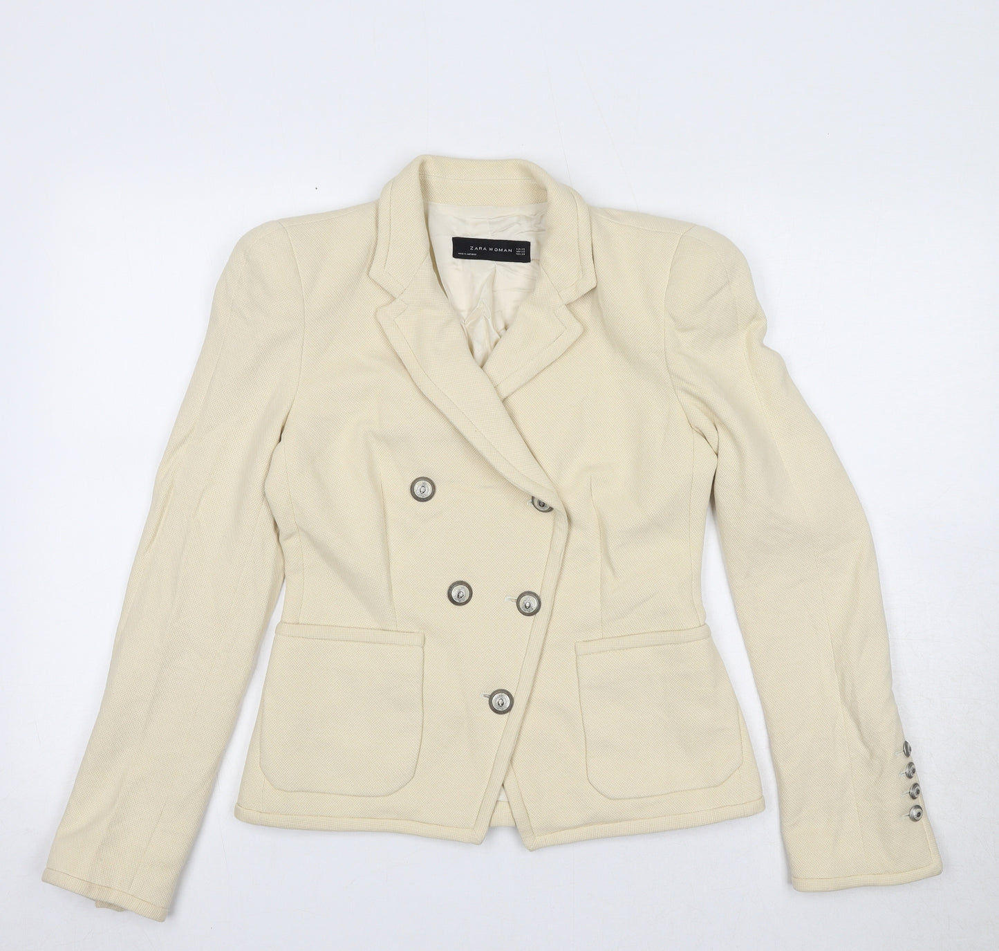Zara Womens Ivory Jacket Size XS Button