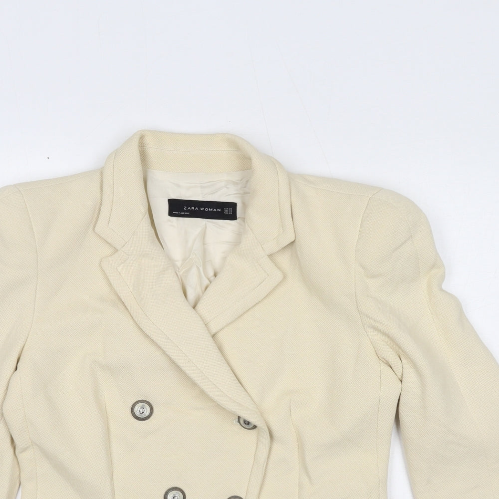Zara Womens Ivory Jacket Size XS Button