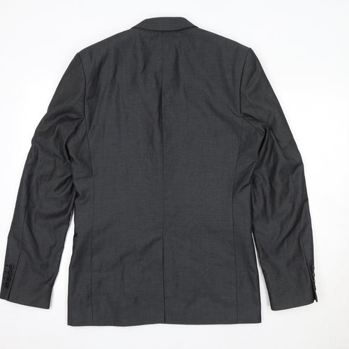 Red Herring Mens Grey Polyester Jacket Suit Jacket Size 48 Regular