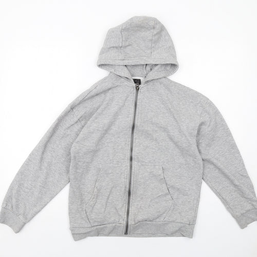 NEXT Boys Grey Cotton Full Zip Hoodie Size 14 Years Zip