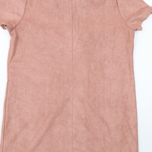 Glamorous Womens Pink Polyester A-Line Size M Round Neck Pullover
