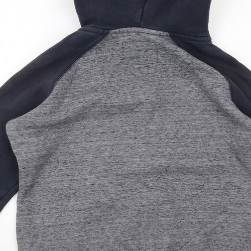 Superdry Mens Grey Cotton Full Zip Hoodie Size M