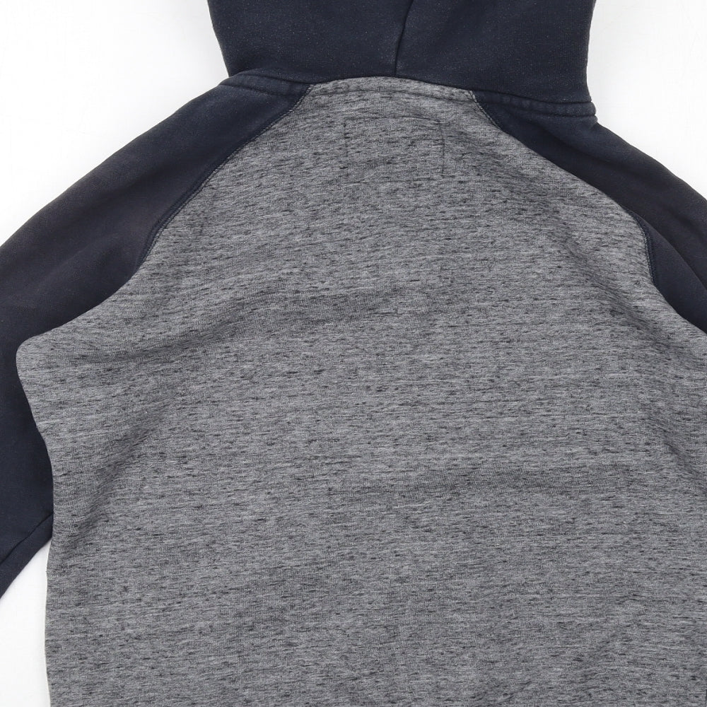 Superdry Mens Grey Cotton Full Zip Hoodie Size M