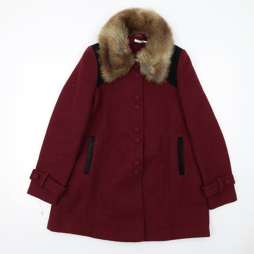 Kimchi Blue Womens Red Jacket Size S Button
