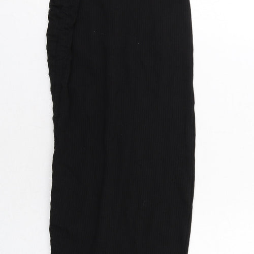 Missguided Womens Black Cotton Maxi Size 4 Round Neck Pullover