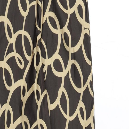 Urban Outfitters Womens Brown Geometric Polyester Jumpsuit One-Piece Size S Pullover - Cut Out Detail