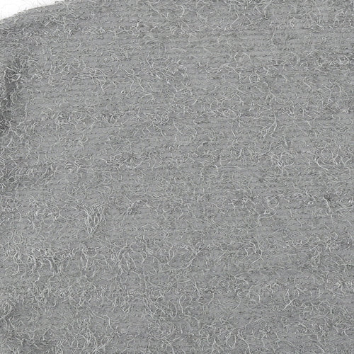 Fluid Womens Grey Round Neck Polyester Pullover Jumper Size XS
