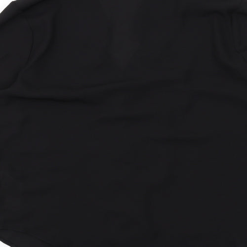 Dorothy Perkins Womens Black Polyester Basic Button-Up Size 10 Collared