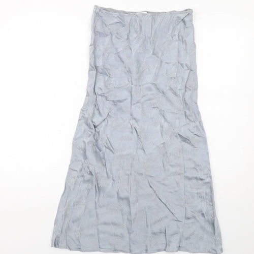 Topshop Womens Grey Viscose A-Line Skirt Size 10