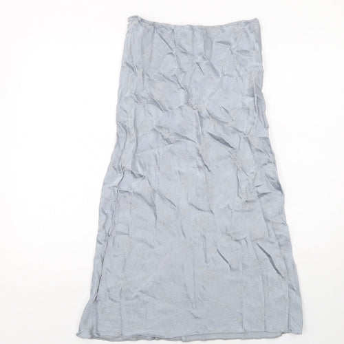 Topshop Womens Grey Viscose A-Line Skirt Size 10