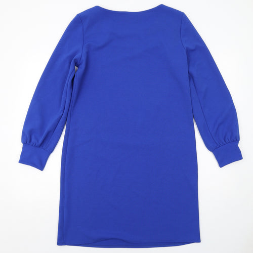Wallis Womens Blue Polyester A-Line Size 12 Round Neck Pullover