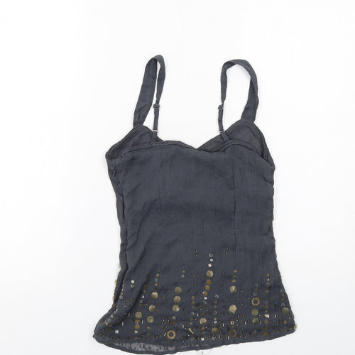 Per Una Womens Grey Polyester Camisole Tank Size 8 V-Neck