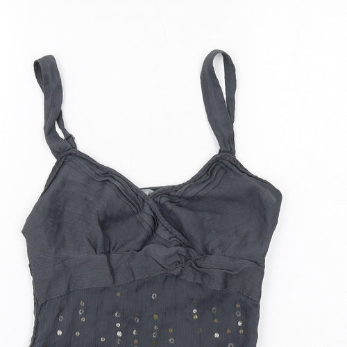 Per Una Womens Grey Polyester Camisole Tank Size 8 V-Neck
