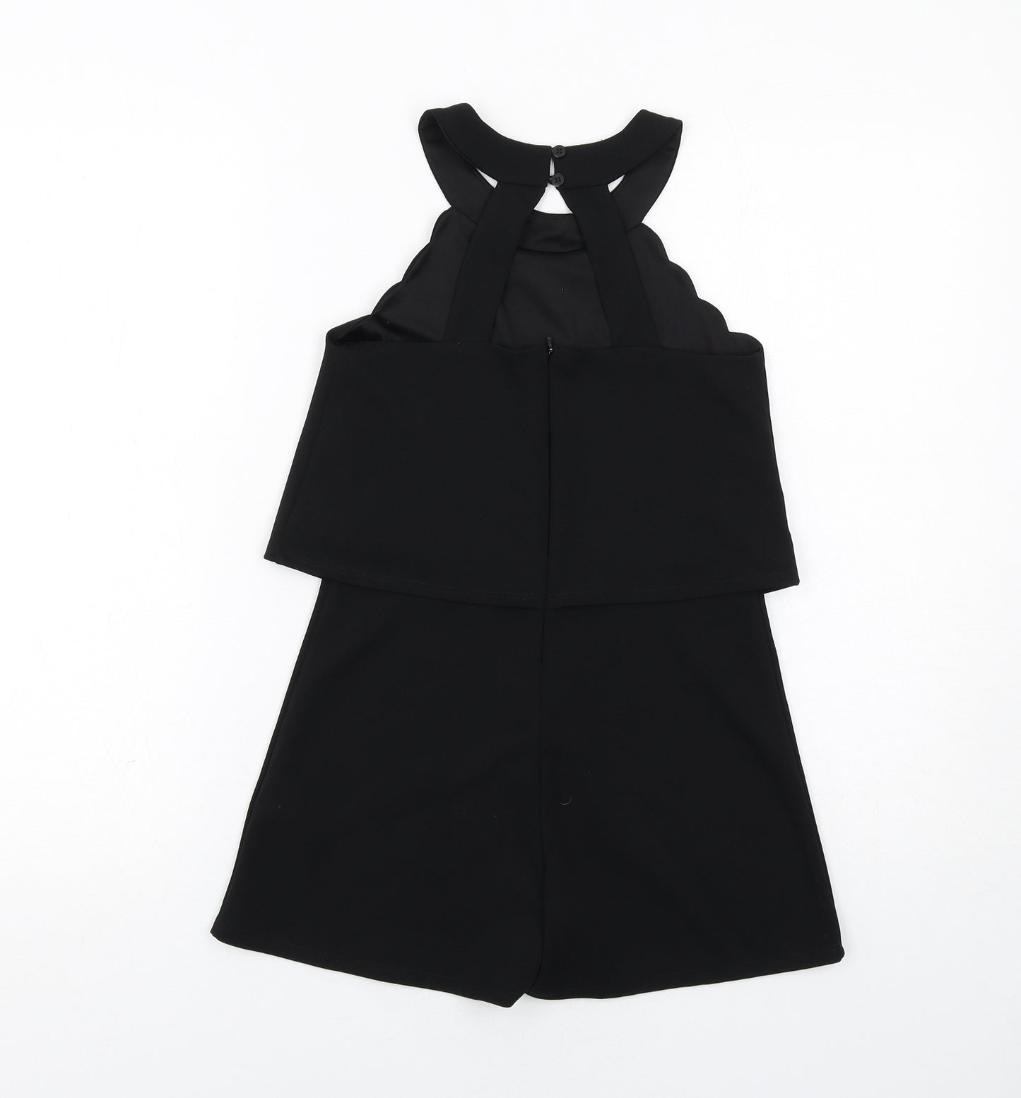 Lipsy Girls Black Polyester Playsuit One-Piece Size 9-10 Years Zip