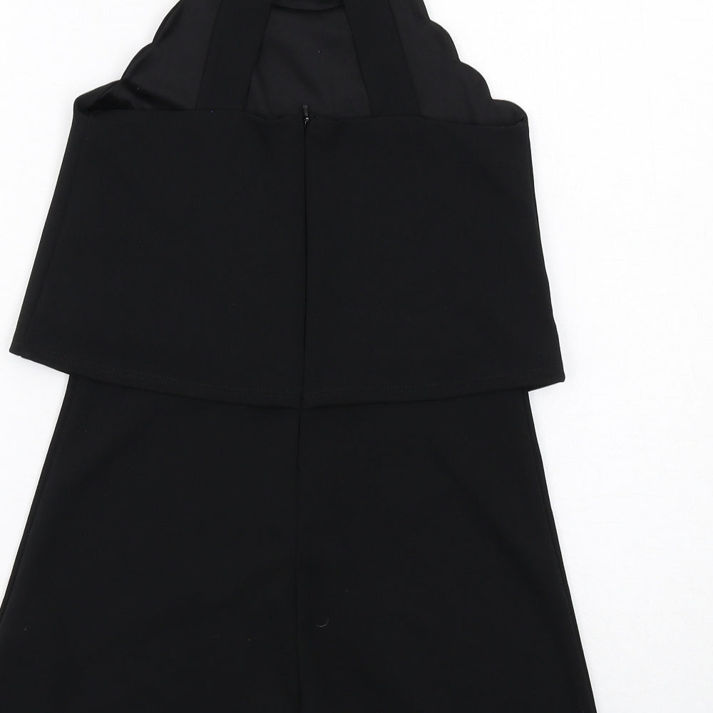 Lipsy Girls Black Polyester Playsuit One-Piece Size 9-10 Years Zip