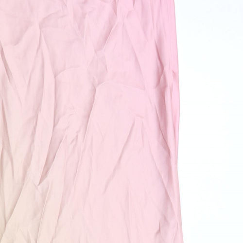 Zara Womens Multicoloured Polyester A-Line Size M Square Neck Zip - Ombré Strapless