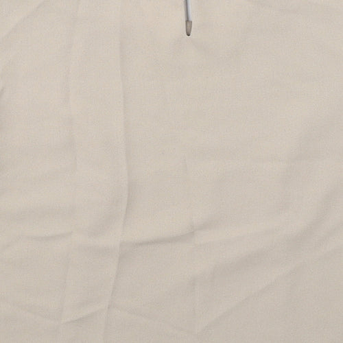 Millers Womens Beige Polyester Basic Blouse Size 16 Round Neck