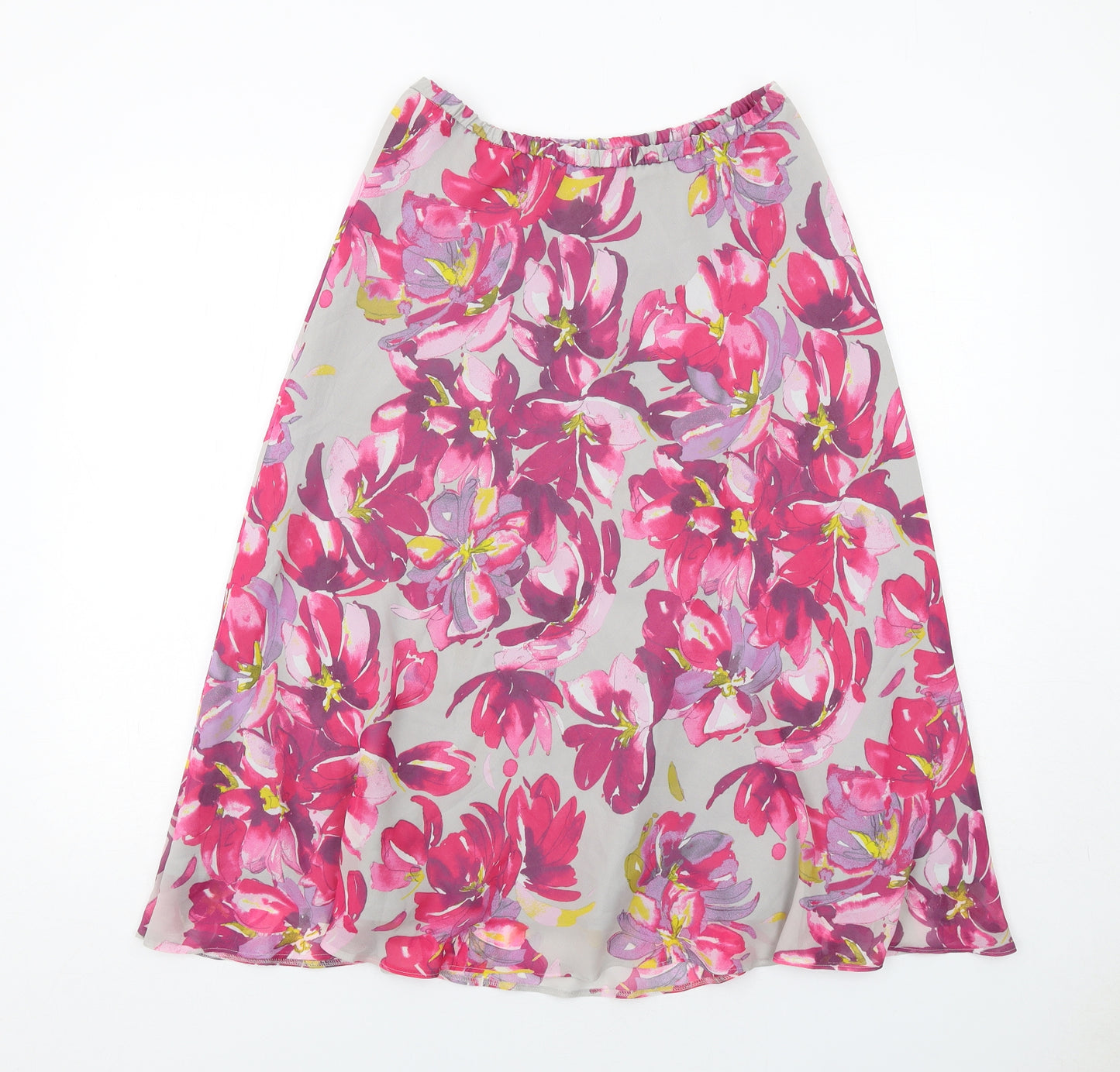 Eastex Womens Pink Floral Polyester Swing Skirt Size 10