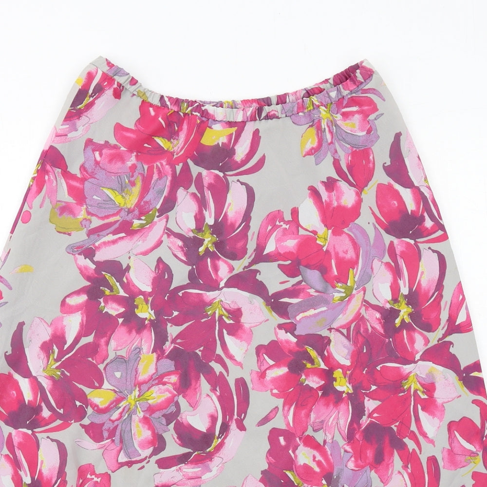 Eastex Womens Pink Floral Polyester Swing Skirt Size 10