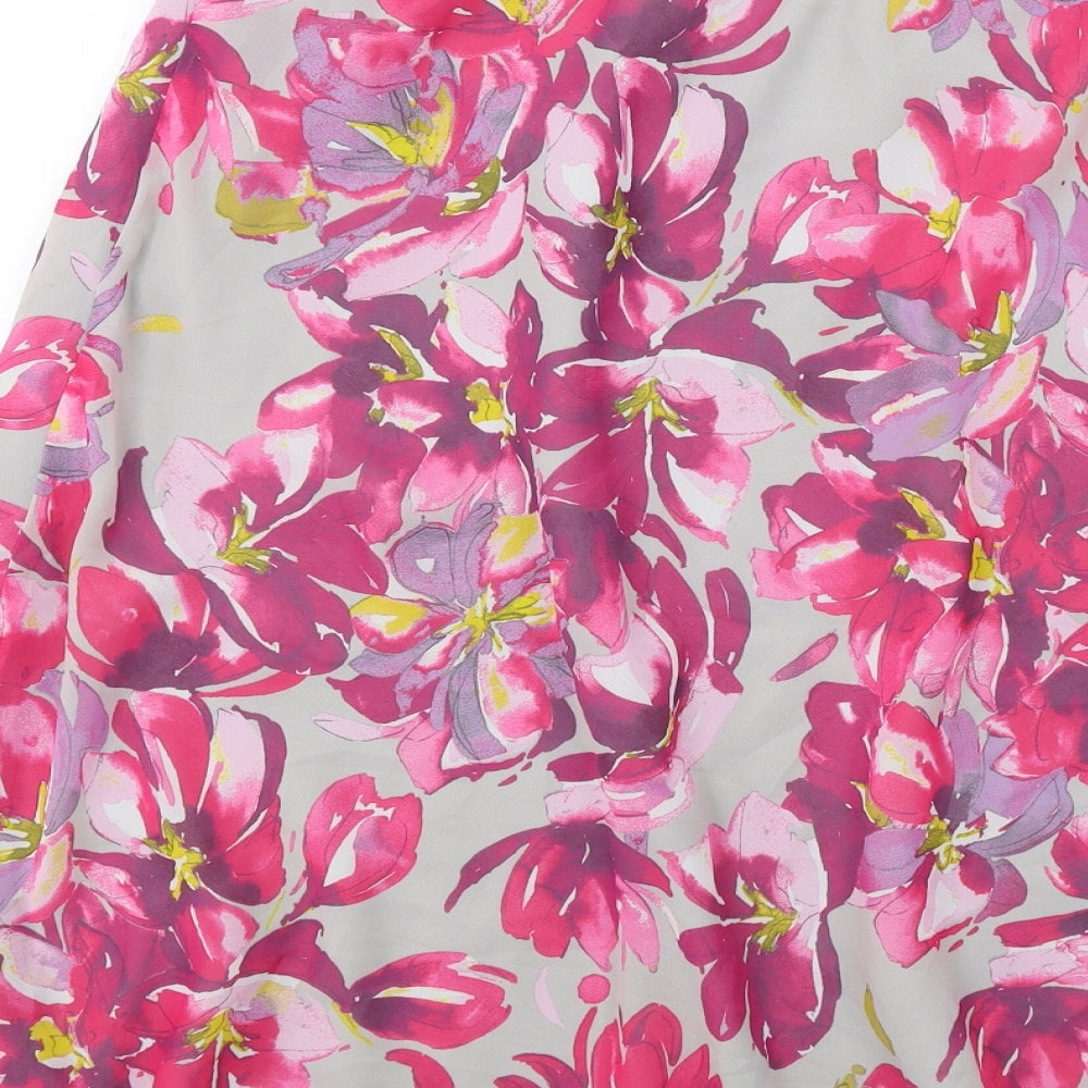 Eastex Womens Pink Floral Polyester Swing Skirt Size 10
