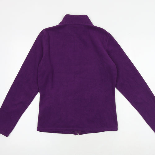 Marks and Spencer Womens Purple Jacket Size 10 Zip
