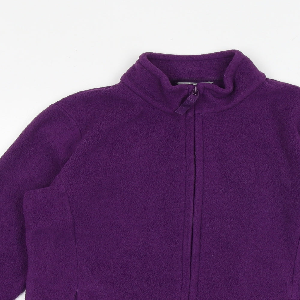 Marks and Spencer Womens Purple Jacket Size 10 Zip