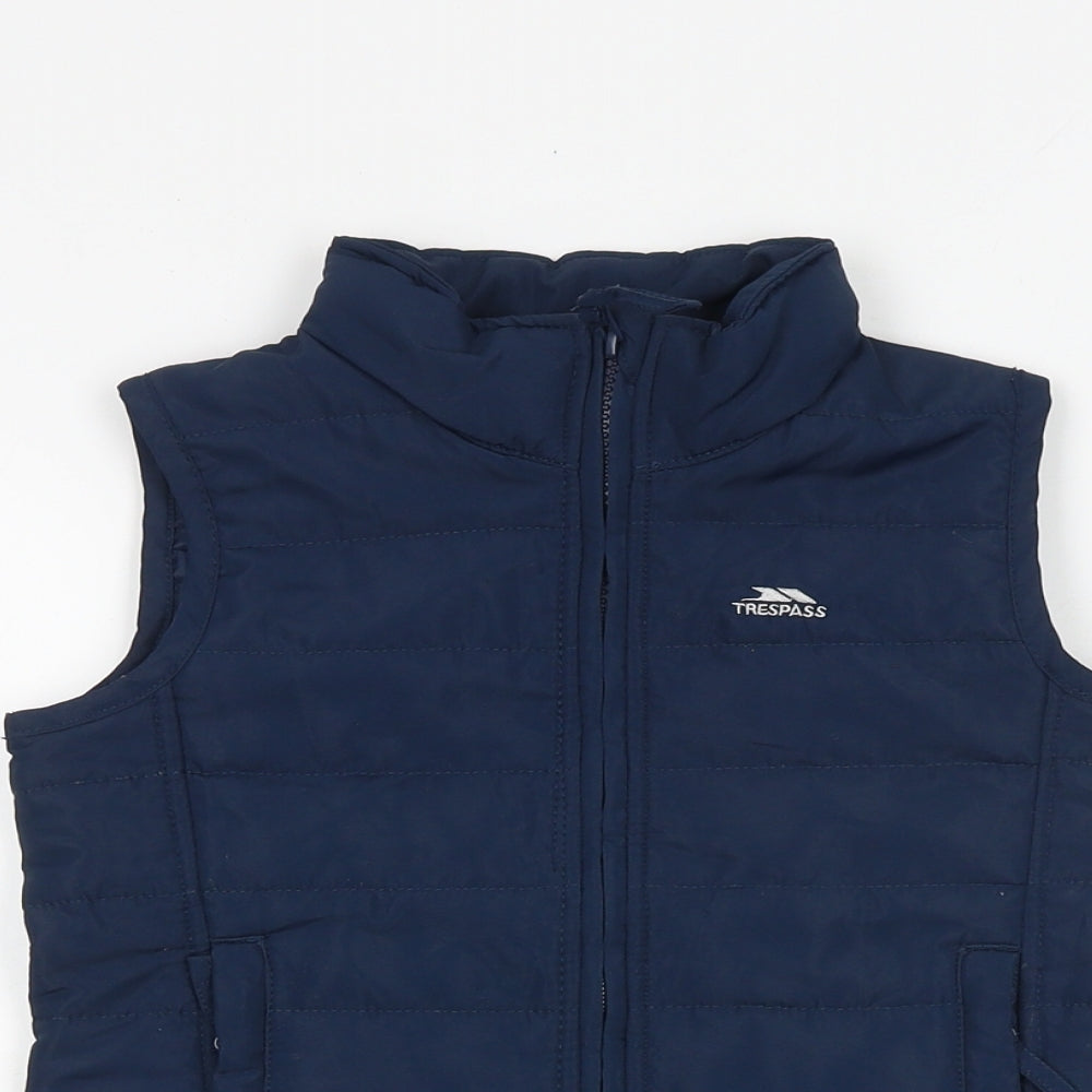 Trespass Boys Blue Gilet Jacket Size 5-6 Years Zip