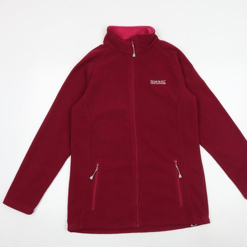 Regatta Womens Red Polyester Jacket Size 12 Zip