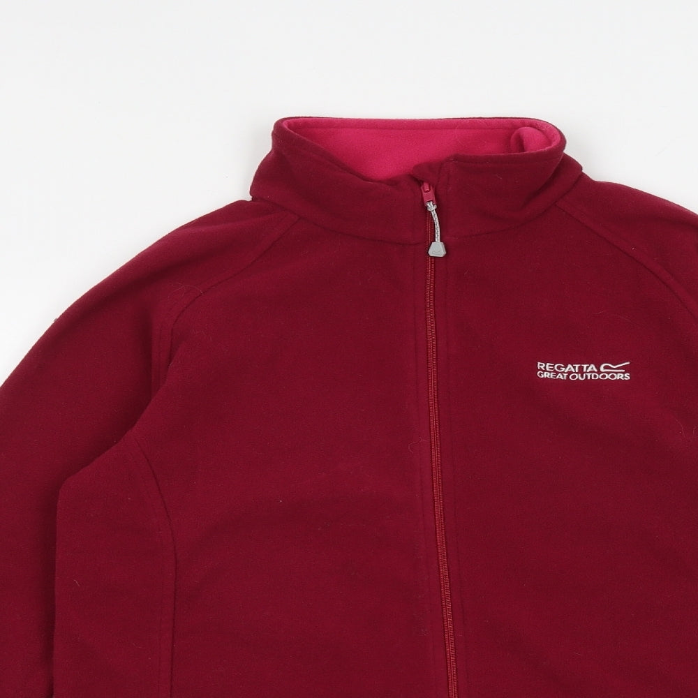 Regatta Womens Red Polyester Jacket Size 12 Zip