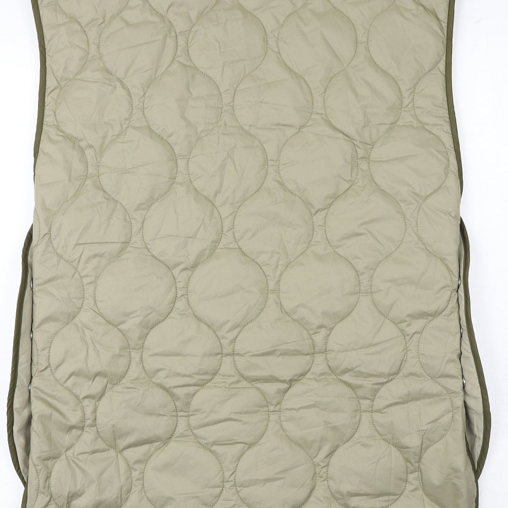 H&M Womens Beige Gilet Jacket Size S Snap
