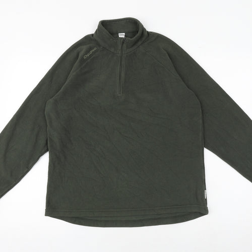 Quechua Womens Green Polyester Pullover Sweatshirt Size M Zip