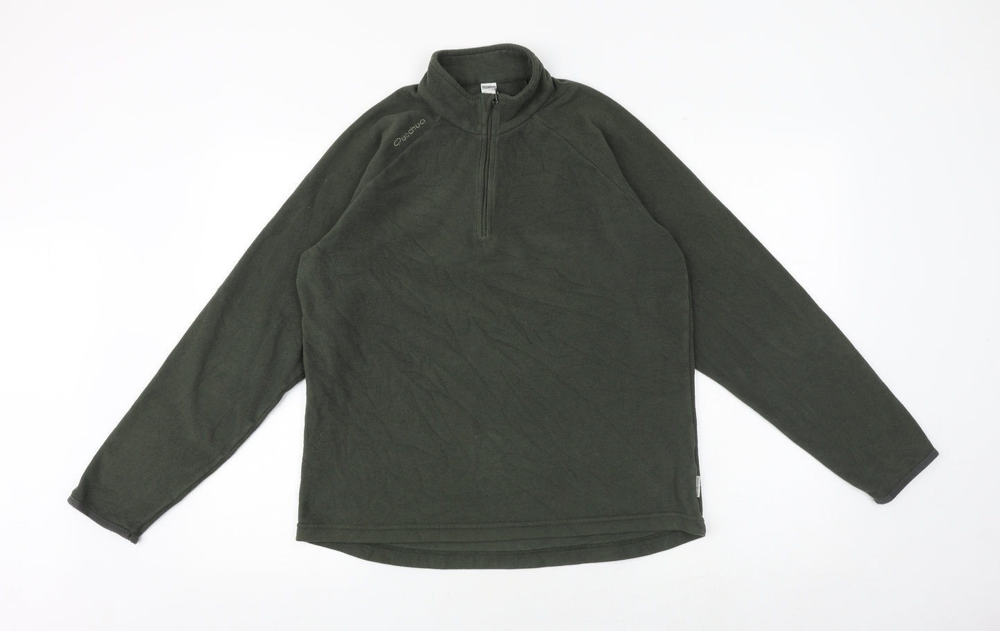 Quechua Womens Green Polyester Pullover Sweatshirt Size M Zip