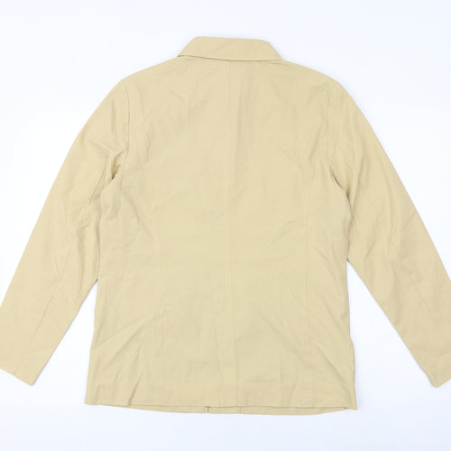 Faconnable Womens Beige Jacket Size S Zip