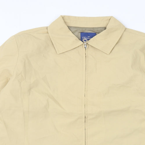 Faconnable Womens Beige Jacket Size S Zip