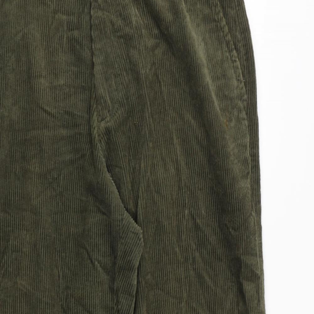 IZOD Mens Green Cotton Trousers Size 32 in L30 in Regular Zip