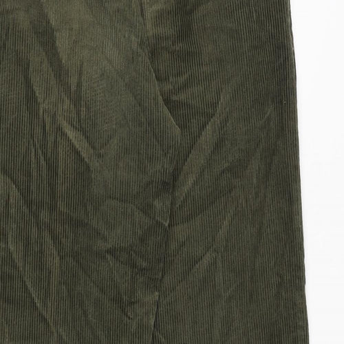 IZOD Mens Green Cotton Trousers Size 32 in L30 in Regular Zip