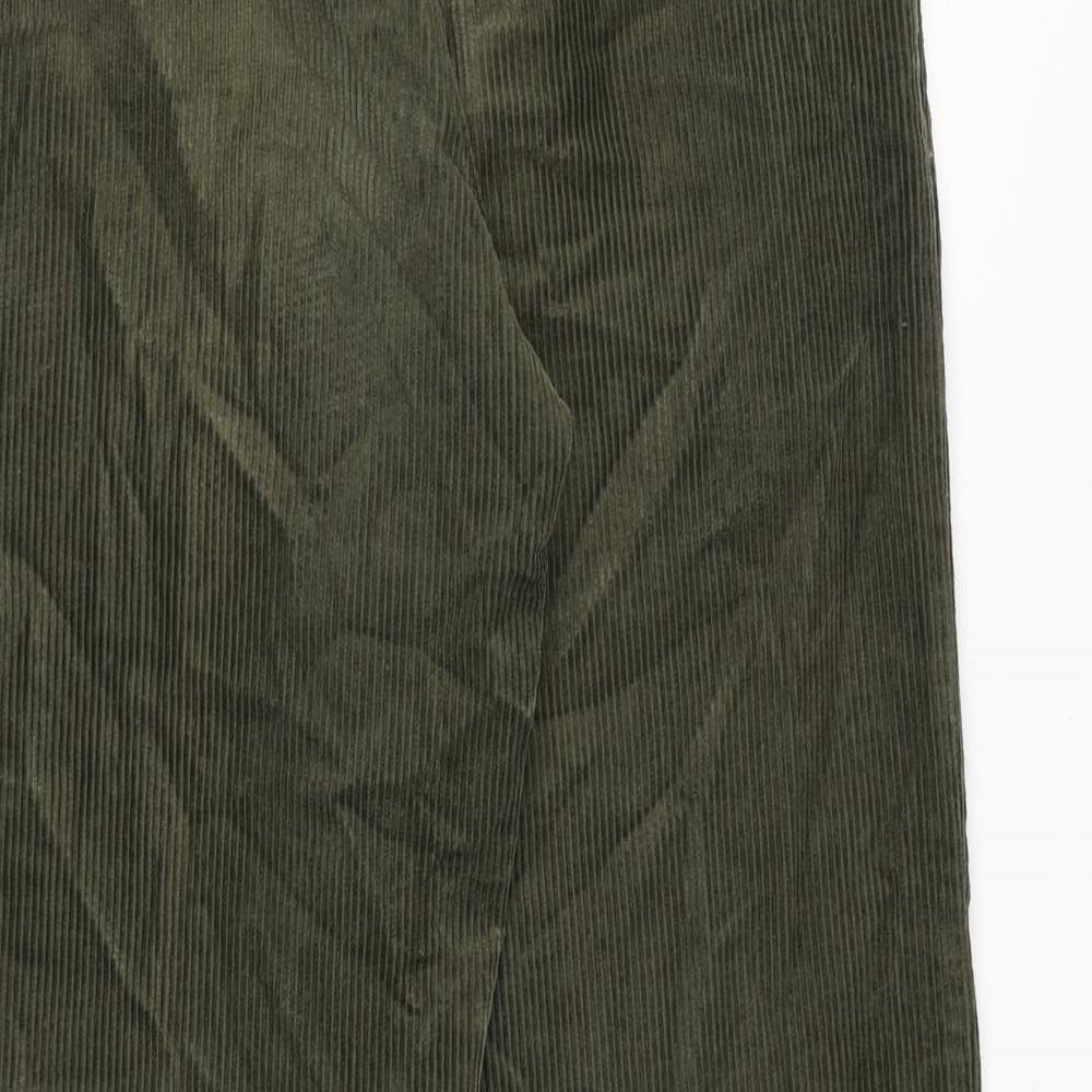 IZOD Mens Green Cotton Trousers Size 32 in L30 in Regular Zip