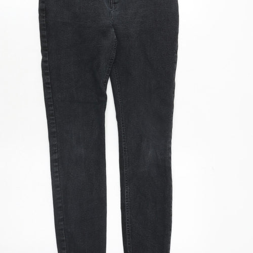 New Look Womens Grey Cotton Skinny Jeans Size 10 Slim Zip