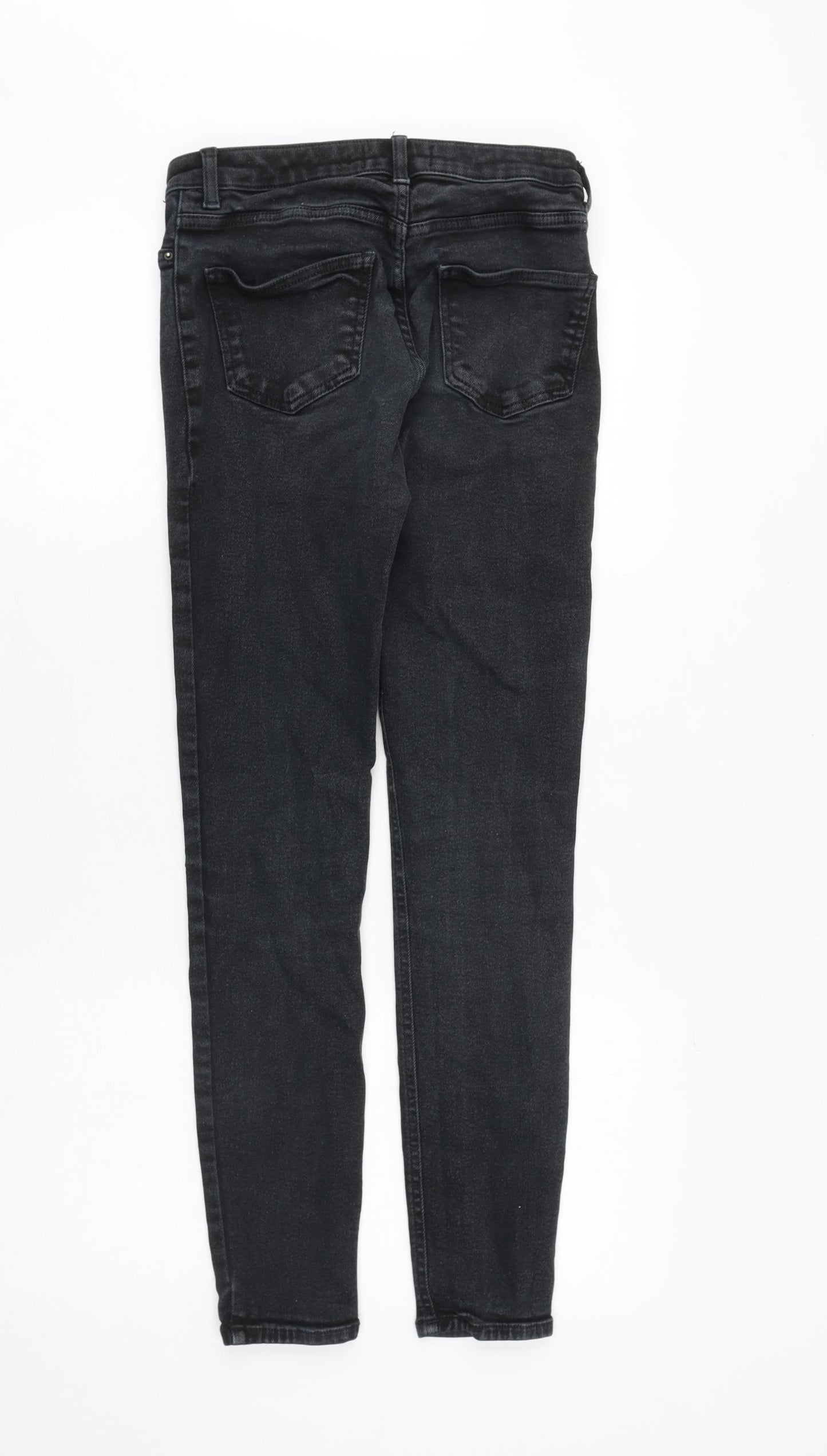New Look Womens Grey Cotton Skinny Jeans Size 10 Slim Zip