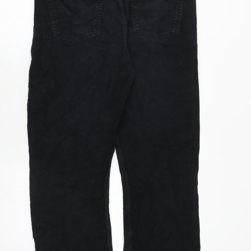 Blue Harbour Mens Black Cotton Trousers Size 36 in L29 in Regular Zip - Italian Moleskin