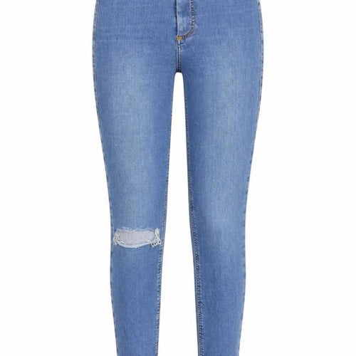 Topshop Womens Blue Cotton Skinny Jeans Size 26 in L30 in Regular Zip