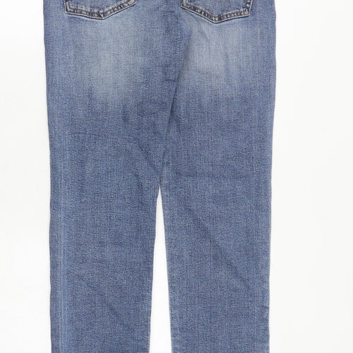 Gap Mens Blue Cotton Straight Jeans Size 32 in L30 in Regular Zip